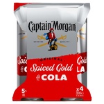 Captain Morgan & Cola Can 4 Pack (250 ml)